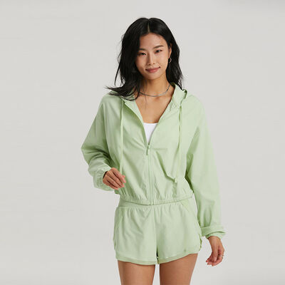 kupować Kobiety Nylon Zip Up Kapturany kurtka ochronna przed słońcem Set UPF 50 za zadania online manufacture