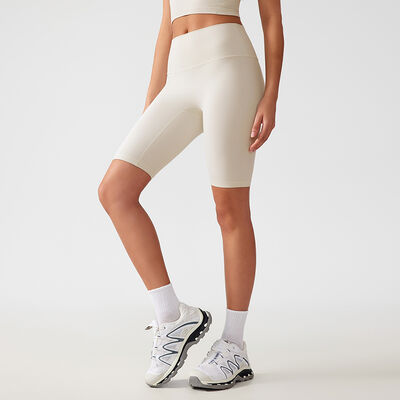 kupować Szorty do jogi dla kobiet z wysokim stanem, mieszanka nylonu i spandexu, kontrola brzucha, wewnętrzna długość nogawki 5 cali online manufacture