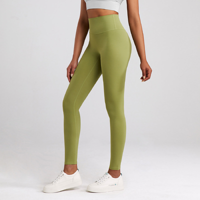 Αγορά Νάιλον Spandex Blend Γυναικεία υψηλή μέση γκρι Γιόγκα Leggings Control κοιλιά online manufacture