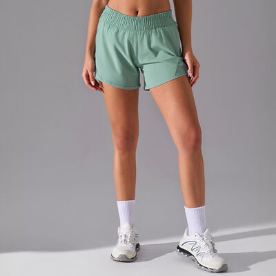 kaufen Elastische Taille Damen Quick Dry Sporthosen Atmungsaktiv Hellgrün für Laufen online manufacture