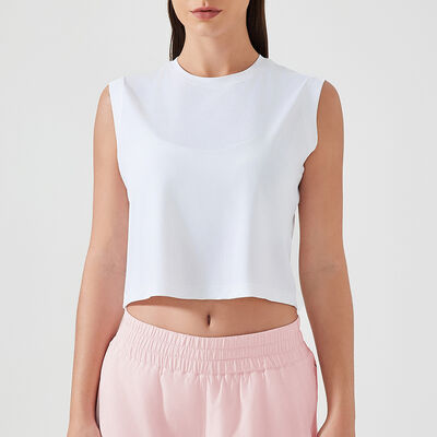 Mua Áo thể thao crop top nữ màu xanh lá cây xô thơm không tay nhẹ và thoáng khí online manufacture