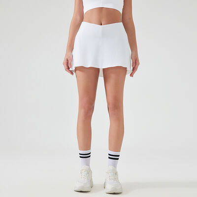 kupować Nieonowe żółte damskie spódnice tenisowe Szybkie suszenie z funkcjonalnymi kieszeniami wbudowanymi w szorty online manufacture