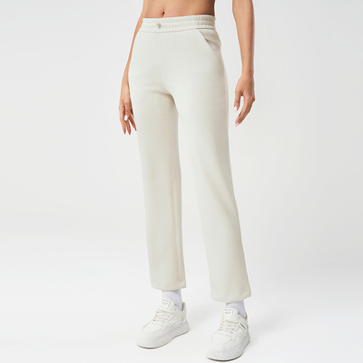 comprare Elastico cintura donna cintura alta grigio yoga pantaloni da ginnastica design gambe rette online manufacture