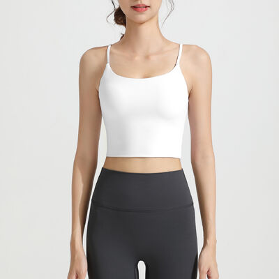 satın al Siyah Spaghetti Strap Yoga Spor Sütyen Yüksek Destek Nitelik Kaynatma Bayan için online manufacture