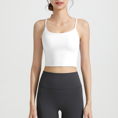 comprar Sujetador deportivo de yoga con tirantes finos y espagueti, de alta sujeción y absorción de humedad para mujer online manufacture