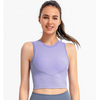 acheter Bras de yoga à haute colonne pour femmes à lavande, recouvert, sans couture, respirant online manufacture