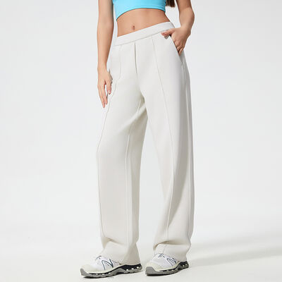 Beli Pakaian kaki lebar wanita leggings dengan kantong elastis pinggang lengket online manufacture