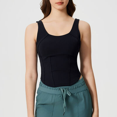 Beli Tank Top Korset Kompresi Wanita Elastisitas Tinggi Pembentuk Tubuh untuk Yoga Pelangsing online manufacture