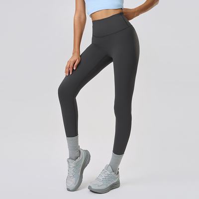 comprar Calças de ioga de cintura alta de mulher Nylon Spandex Blend Controle de barriga 7/8 comprimento online manufacture