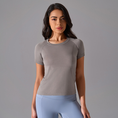 Mua Áo thể thao ngắn tay nữ, liền mạch, nhanh khô, thoáng khí, dùng cho yoga và chạy bộ online manufacture