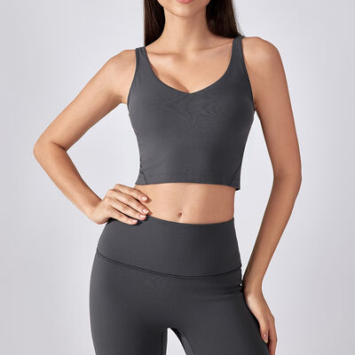 Beli Bamboo Fiber Sports Bra Crop Top Seamless Breathable Medium Support untuk Wanita online manufacture