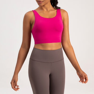acheter Brassière de sport de yoga sans couture, haut court, magenta vif, doux comme du beurre, maintien moyen, respirant online manufacture