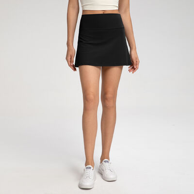 Buy Stretch Mini Yoga Tennis Skirt Quick Dry High Waisted Navy Blue For Women online manufacture
