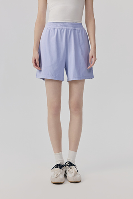 kaufen Leichte Lavendel Schnelltrocknende Aktivshorts für Damen mit elastischem Bund für Fitnessstudio und Laufen online manufacture