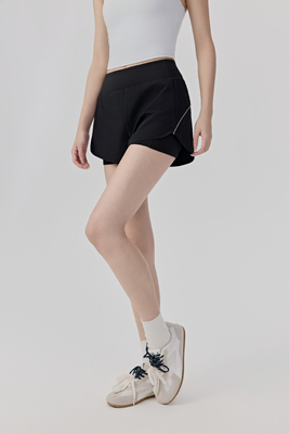 kaufen Damen 2-in-1 Laufshorts mit hoher Taille und reflektierenden Akzenten, schnell trocknende Sporthosen für Workout und Training online manufacture