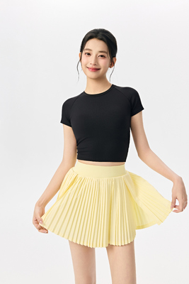 Buy Black Short Sleeve Cropped Workout Top for Women, Breathable and Stretchy Athletic T-Shirt for Yoga and Fitness online manufacture