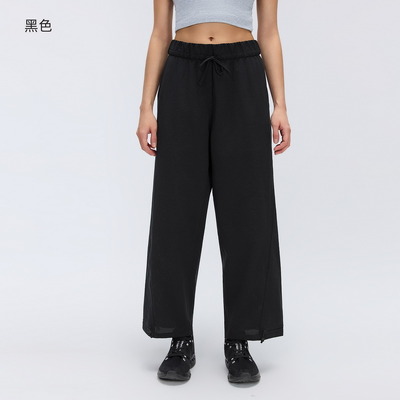 kaufen Linnen-Look-Ziehseile Taille Casual-Hosen mit verstellbaren Knöcheln und Seitentaschen für Frauen online manufacture