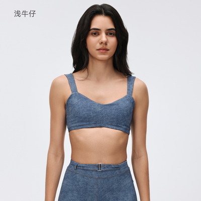 kaufen Leichtes Denim-Knippchen mit breiten Gurten für Freizeit- und Sommerkleidung online manufacture