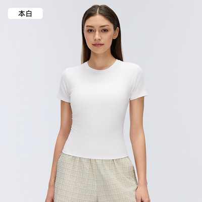 購入 ホワイト スリムフィット クルーネック 半袖 Tシャツ カジュアル フォーマル フィット エブリデイト トップ online manufacture