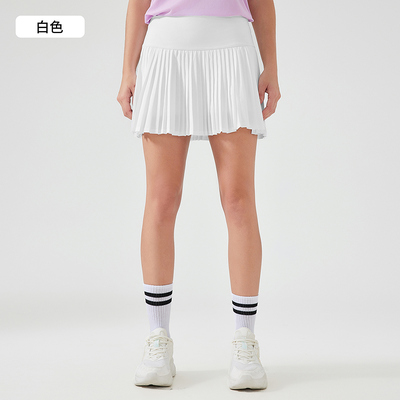 Beli Rok Tenis Lipit Pinggang Tinggi Hijau Retro dengan Celana Pendek Terintegrasi untuk Olahraga dan Pakaian Sehari-hari online manufacture